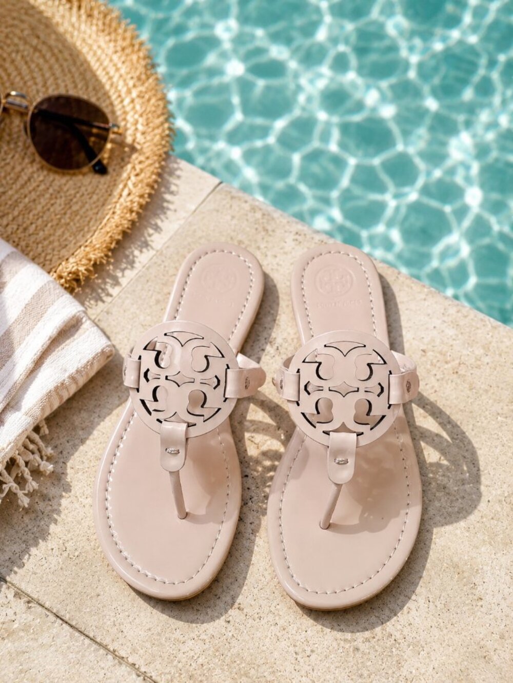 NEW TORY BURCH MILLER SANDAL SEASHELL PINK